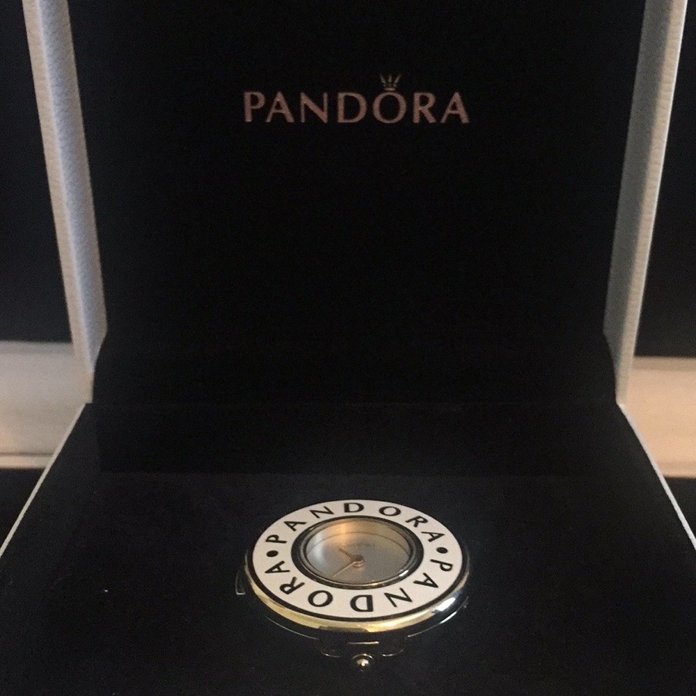 Pandora 18k Gold Embrace Watch- White face